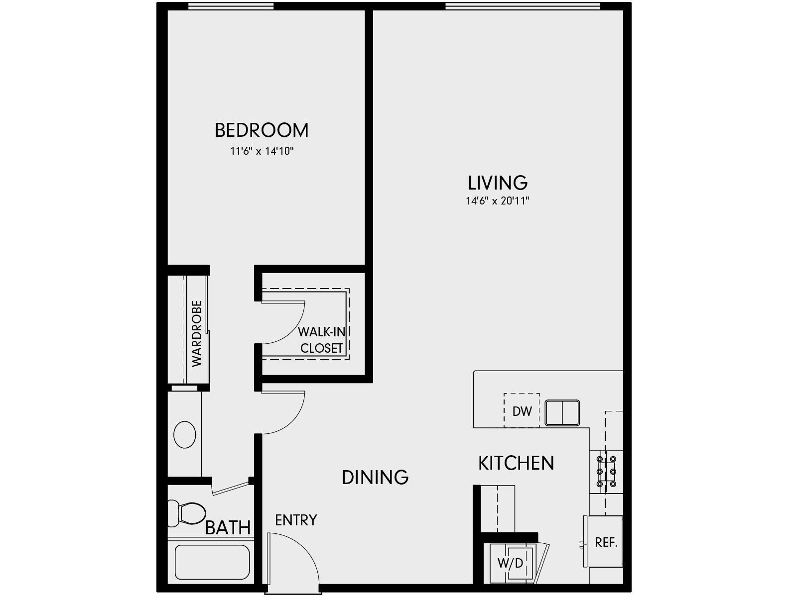 Floor plan layout diagram for 1C
